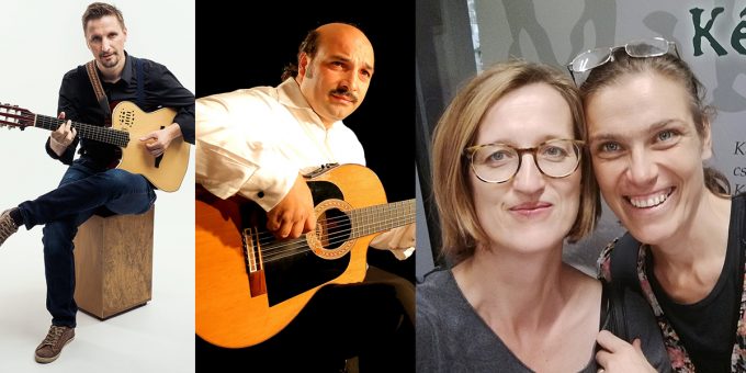 Dalműhely Sziámival az A38 Hajón - Kovács Antal, Németh Sándor, Bácsalmási Gabriella és Barsi Boglárka