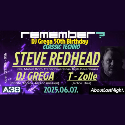 Remember? - Classic Techno presents: Dj Grega 50th Birthday feat. Steve Redhead (BE), Dj Grega, T-Zolle
